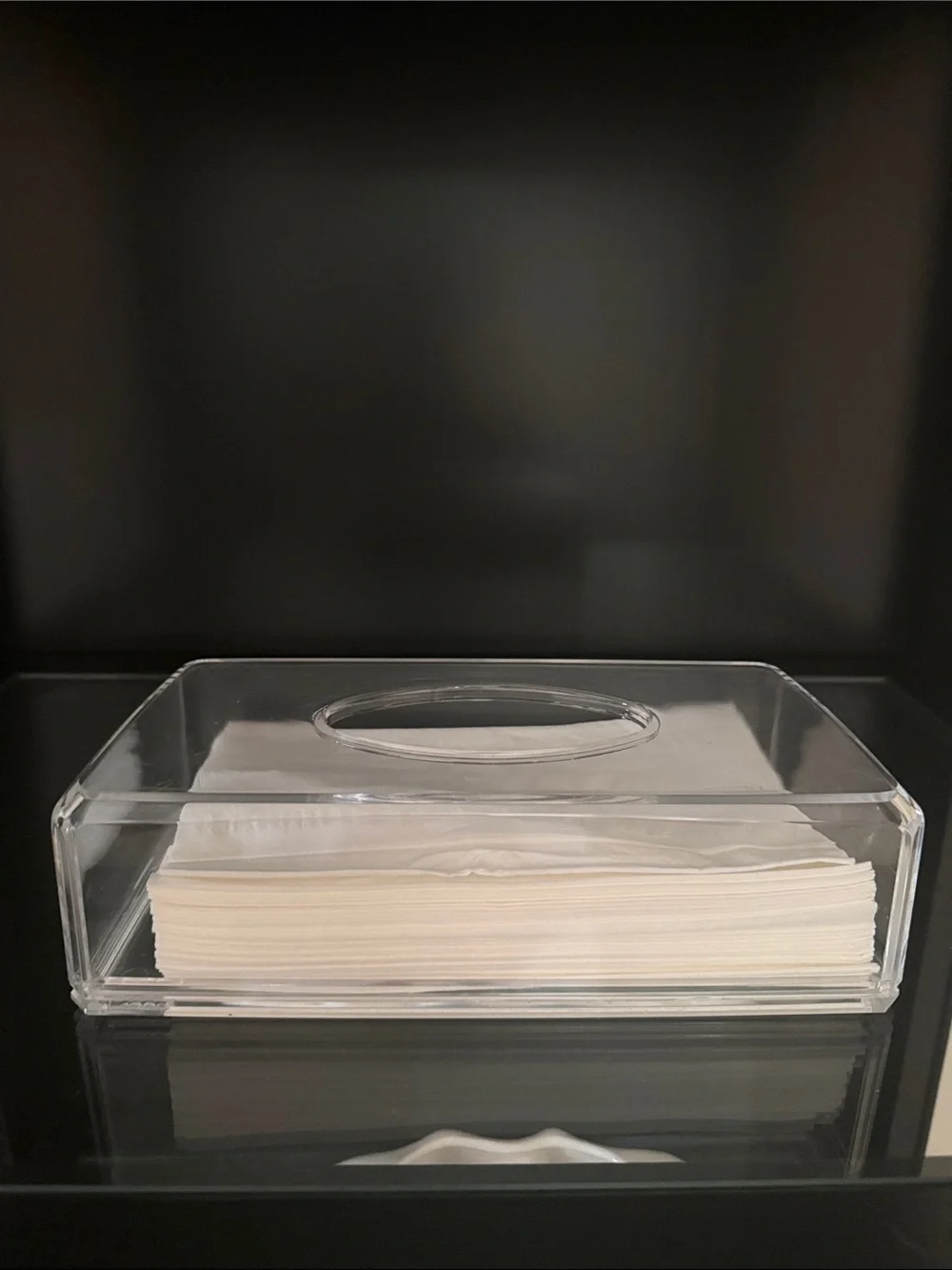 Vintage Acrylic or Lucite Tissue Holder